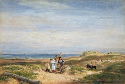 Trockene Sandbänke bei Barmouth, Nordwales, ca. 1830 von David Cox